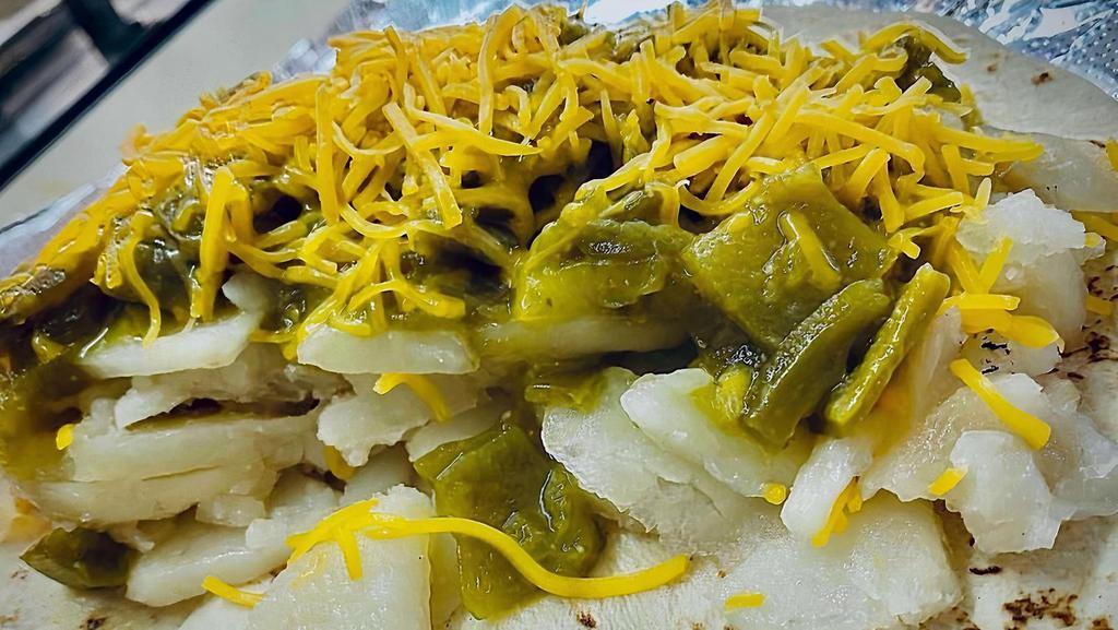 10  Potatoes, Cheese, And Green Chile · 