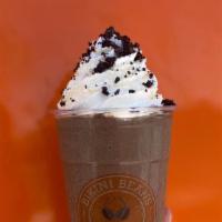 Cookie Monster Frappe · Oreos blended into a mocha frappe.