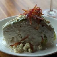Bleu Wedge Salad · Crisp iceburg wedge smothered with our scratch made blue
cheese dressing, topped with crispy...