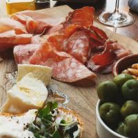 Antipasto · A selection fo sliced Italian meat, cheeses, and oilves