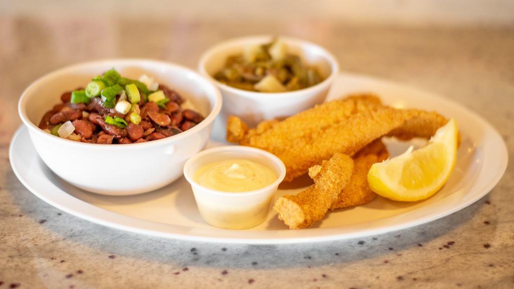 Catfish Platter · Served with your choice of two sides.
