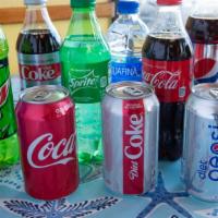 Bottled Soda · Coca-Cola, Diet Coca-Cola, Pepsi, Diet Pepsi, Dr. Pepper, Mountain Dew.