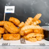 10 Impossible Nugget Combo · 10 Crispy Impossible chicken nuggets fried to perfection and served with fries along with yo...