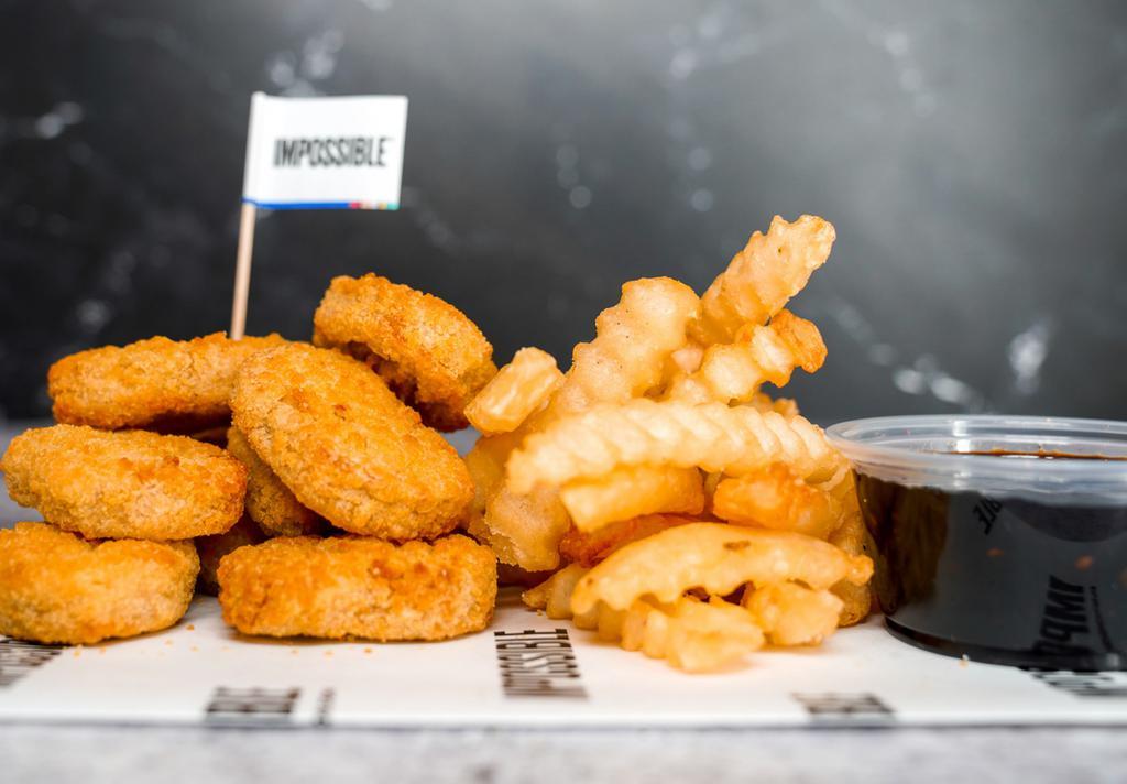 10 Impossible Chicken Nuggets · 10 Crispy Impossible chicken nuggets fried to perfection with your choice of dipping sauce