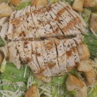 Caesar Salad · romaine, shaved parmesan, garlic croutons.. add chicken +$2