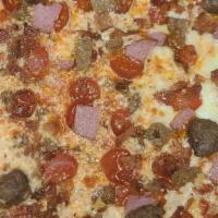 S - Meat Lover · pepperoni, sausage, meatball,. ham, pig candy