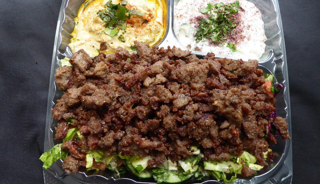 Beef Shawarma Over Salad · 