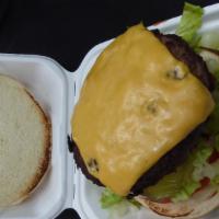 Double Cheeseburger  · 2 all beef patties, 2 slices American cheese, pickles, lettuce, tomato and onion. Ketchup an...