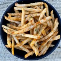 Cajun Fries · Crispy fries tossed with our cajun spice, parsley.