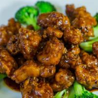General Tso'S Chicken · Spicy. Crispy fried battered chicken sauteed in rich house-made General Tso's sauce and a br...