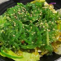 Hiyashi Wakame (Seaweed Salad) · Seasoned green seaweed, sesame, and lettuce.