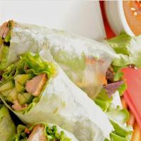 Grilled Beef Rolls · rice paper rolls with grilled beef, sprouts, rice noodles, lettuce & peanut sauce. (4pc)