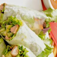 Grilled Pork Roll · rice paper rolls with grilled pork, sprouts, noodles, lettuce & peanut sauce. (4pc)