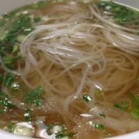 Phở No Meat · Rice noodles and beef broth.