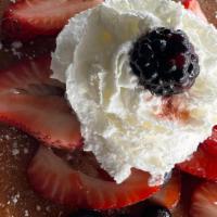 Buttermilk Pancakes · Two Pancakes served with Maple syrup and side of Soft Butter(Fresh Mix Berries is optional w...