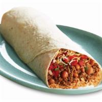 Baja Burrito · Rice, beans, choice of protien, cheese and Pico