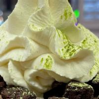 Matcha Brownie *  · milk shaved ice, topped with matcha, milk syrup, brownie, cocoa powder,  house-made whipped ...