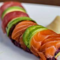 Salmon And Tuna Dragon Roll · Crab stick, avocado, cucumber / salmon, tuna, avocado.