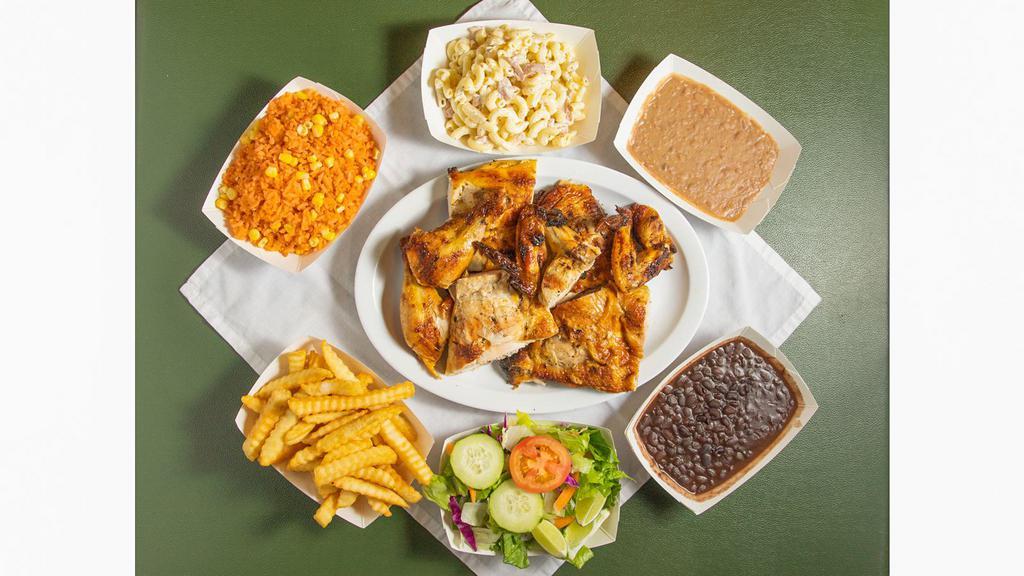 8 Pieces Whole Chicken · choose two sides, included 6 tortillas