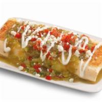 The Green Burrito® · Charbroiled chicken or charbroiled steak, cilantro-lime rice, pinto beans, 4-cheese blend, c...