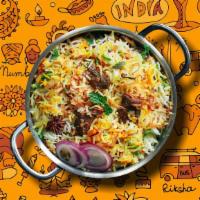 Peshawari Lamb Biryani · Our long grain basmati rice cooked with lamb marinated in yogurt and house spices fresh vege...