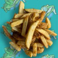 Seashore Fries · thick cut fries tossed in sea salt & pepper