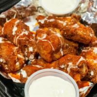 Grilled Wings · Bbq, bufalo, ranch, blue cheese.