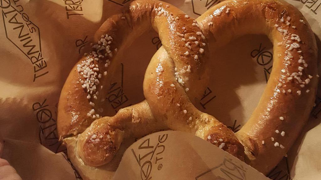 Soft Pretzel Sticks · Soft, buttery and lightly salted pretzel sticks served with our cheese & ale fondue.