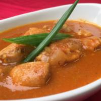 Chicken Curry · Dairy Free, Gluten free. Chicken morsels cooked in a traditional curry sauce.