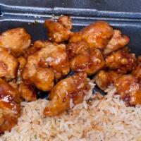 General Tso'S Chicken · Comes with white rice.