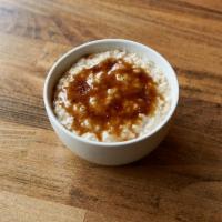 Steel Cut Oats · Cooked with fresh cream and topped with brown sugar brulée.