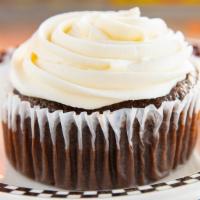 Chantilly Jumbo Cupcake · Chocolate cake with cream cheese frosting.