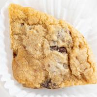 Vegan Chocolate Chip Cookie Wedge Bite · vegan chocolate chip cookie
