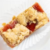 Vegan Raspberry Jammers · Vegan. Vegan bars, oatmeal crust topped with raspberry jam and oat crumble.
