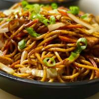 Chow Mein (Fried Noodle) · Choice of proteins, red or green bell pepper, carrots, yellow onion, garlic and garnish with...