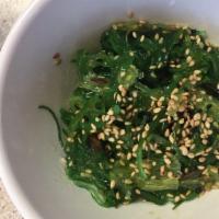 Japanese Green Seaweed Salad · Japanese seaweed tossed in sesame oil with sesame seeds.