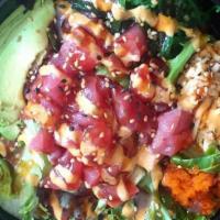 Tuna Poke Bowl · *These items may be served raw. Consuming raw fish may increase your risk of foodborne illne...