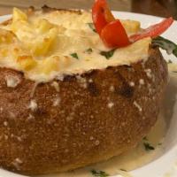 Mac & Cheese Bread Bowl · One of our most popular, Mac and Cheese is cooked to perfection stuffed in the bread bowl an...
