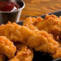 Boneless Chicken Strips · Served with your choice of:  Hot sauce, sweet chili sauce, BBQ sauce or peppercorn ranch dre...
