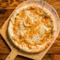 Brown Sugar Mozzarella Bread (Vegetarian) · Pizza dough brushed with housemade garlic butter, Romano cheese, Mozzarella cheese, brown su...