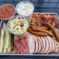 Xl Family Feast · Feeds a family of 8-10. Includes a total of 3lbs. of meat and 3 Quarts of sides. Add additio...