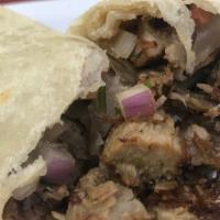 Carnitas Burrito · Pork, and pico de gallo.