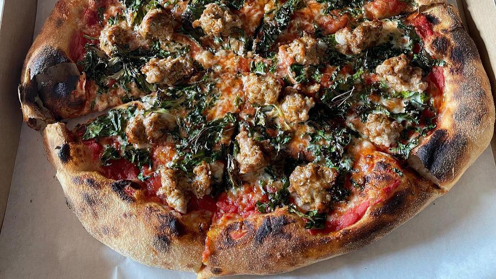 Sausage · House-made fennel sausage with lacinato kale, reggiano, & rosemary (red sauce)