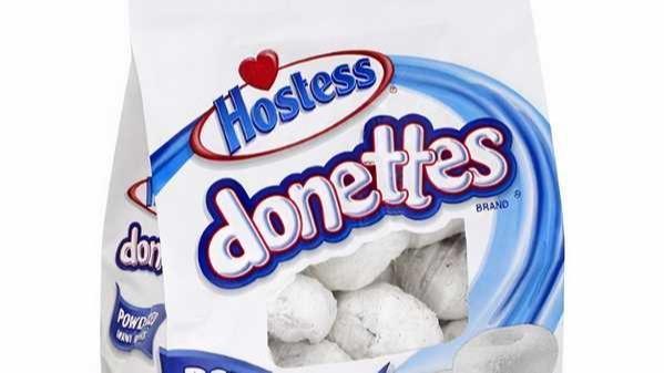 Hostess Donettes Powdered Bag 10.5 Oz · Round and round they go, right into your heart. Get a sweet start with hostess Donettes. These mini bakery treats are made to golden perfection and covered with a dusting of yummy powdered sugar. Simply pop open a bag, and reach your hand into a land of goodness. Resealable bag for in between your snack trips. Donettes make the perfect treat any time of day.