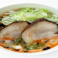 Spicy Miso Ramen · Miso broth (contains small amount of lard), noodle, 2 slices of Chashu Pork, cabbage, beansp...
