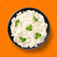Plain Basmati Rice · Long grain imported 'basmati' rice steamed to perfection.