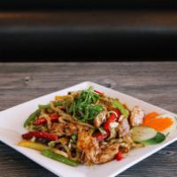 Hibachi	Chicken	Udon  · Japanese noodles stir-fried with chicken, onion, and bell pepper.