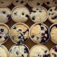 Blueberry Dozen · One dozen blueberry muffins  topped with lemon peel and sugar.
*gluten free and vegan