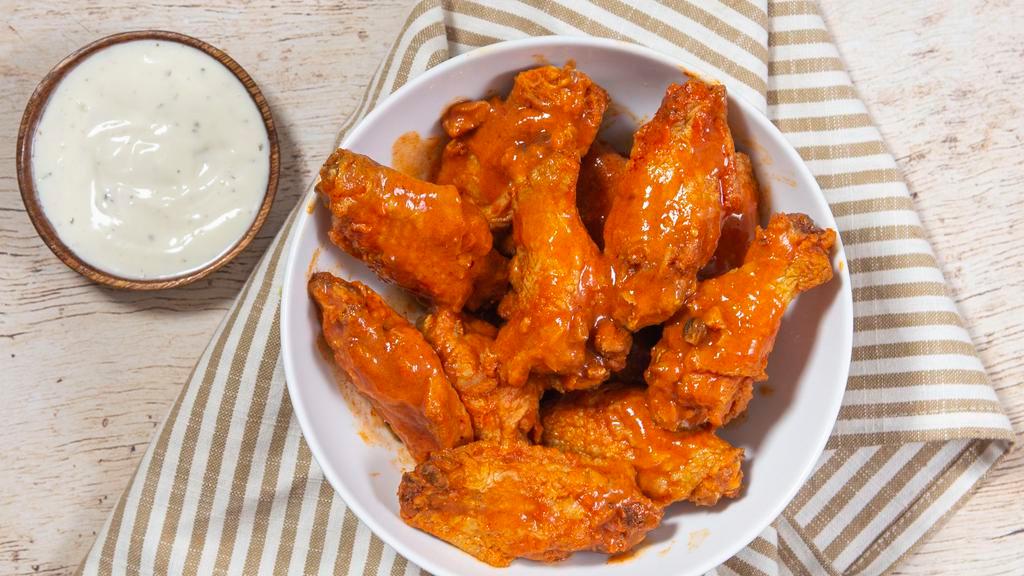 12 Wings · Served with 2 ranch dressings