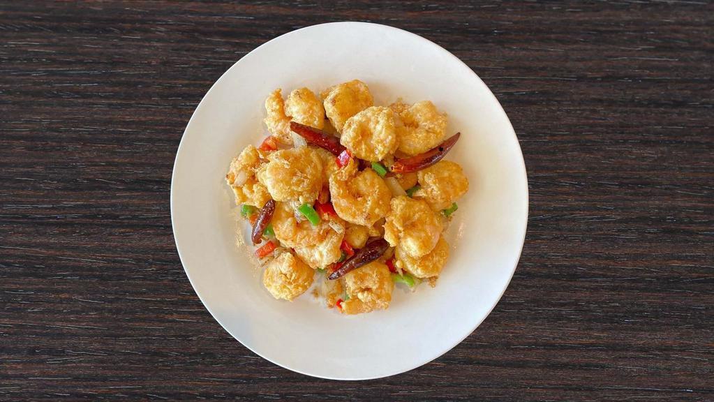 *New* Salt & Pepper Shrimp · Lightly battered, wok-seared with bell peppers, white onions and jalapeños with salt and pepper flavor. Spicy
